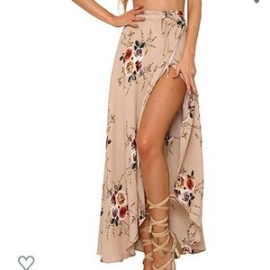 Floral wrap skirt